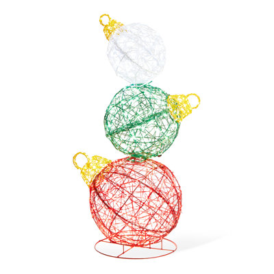 Lighted Stacked Ornaments Outdoor Decor