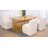 Channelle 20.4" Wide Modern Bouclé Upholstered Rolling Dining Chairs