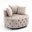 Fauteuil demi-tonneau en velours capitonné de 36,6 po de largeur Vernia-88580776