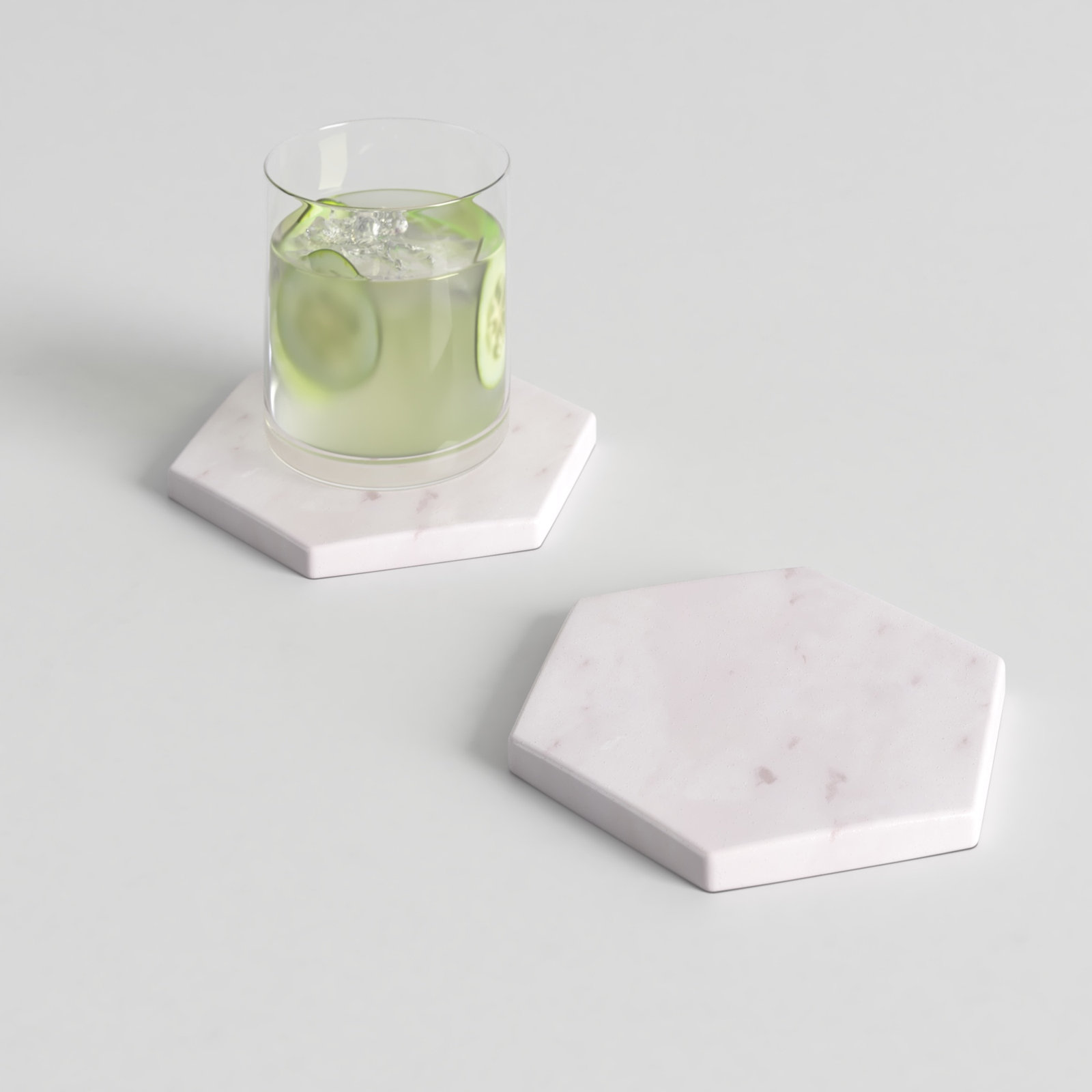 Marble Hexagon Coaster