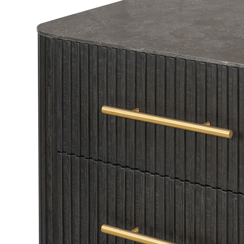 Fletcher 2 - Drawer Nightstand, Black