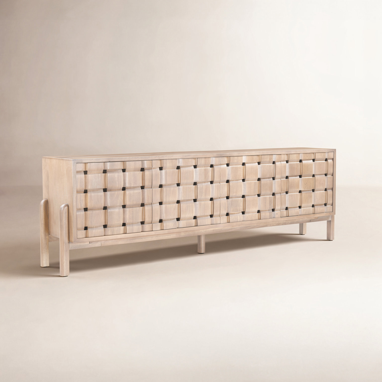 Mango 4-Door Sideboard, Light Brown
