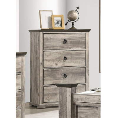 Contemporary Rustic Four Drawers Chest