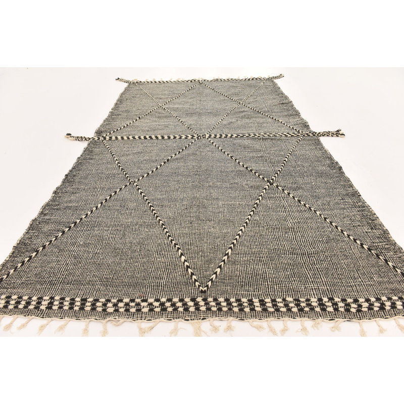 Tapis noir et blanc Nathaniel