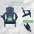 Pakkdiarie Folding Adirondack Chair with Cup Holder,HDPE Outdoor Chair with Comfort Ergonomic Seat for Patios,Lawn,Garden, Backyard Use-122510165