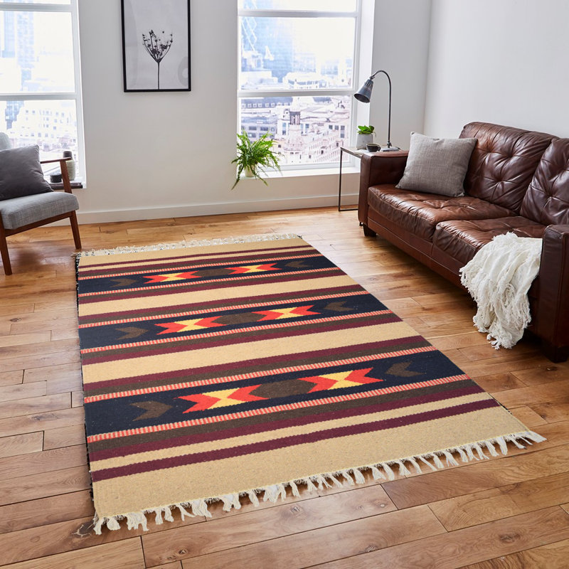 Devers Striped Hand Woven Indoor / Outdoor Area Rug, Runner 70 x 200cm