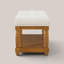 Banc rembourré 44 po avec tablette de rangement Mid-Century-131148216
