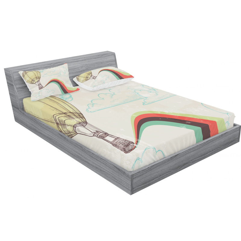 Microfiber Sheet Set, Queen Sheet Set with Fitted Sheet