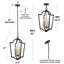 Danaijah 4 - Light Lantern Geometric Chandelier Kitchen Island Pendant