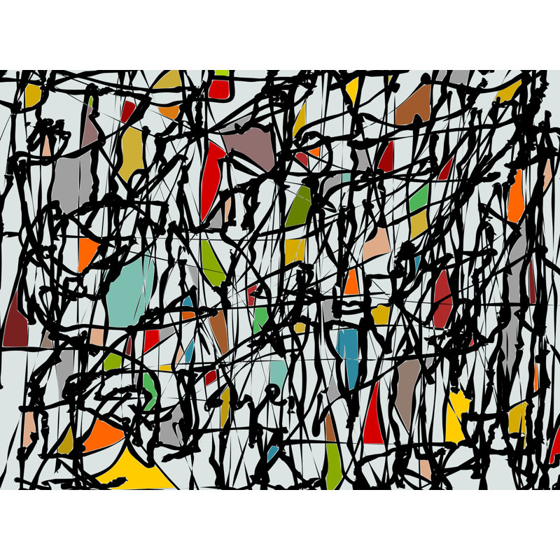 Pollock Wink Print by Angel Estevez, 18" H x 24" W x 1.5" D, No Mat, Wrapped Canvas
