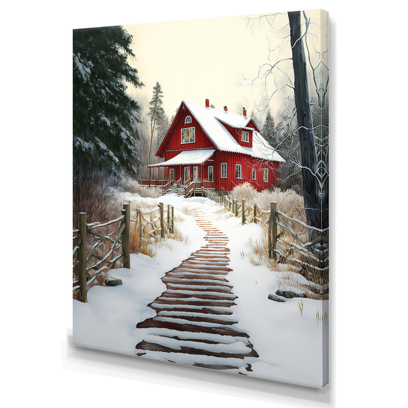 «Cold Winter View on the Country III», impression sur toile, H 32 po x l 24 po x P 1 po, Toile tendue