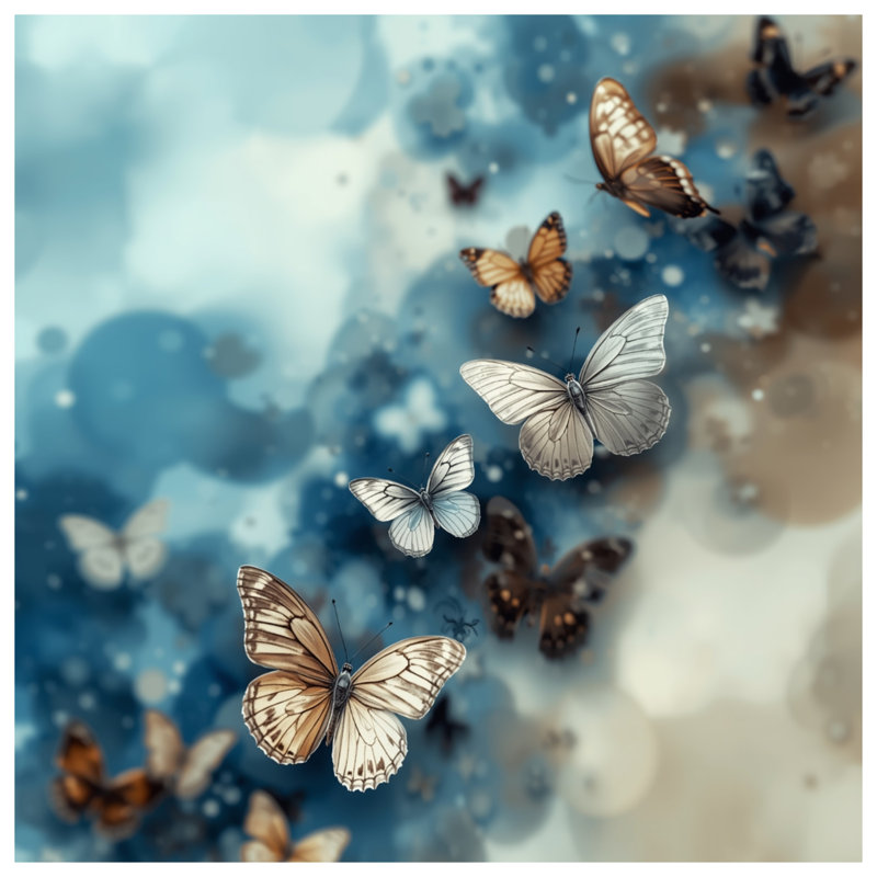 Papillons en vol Housses de couette, Très grand lit
