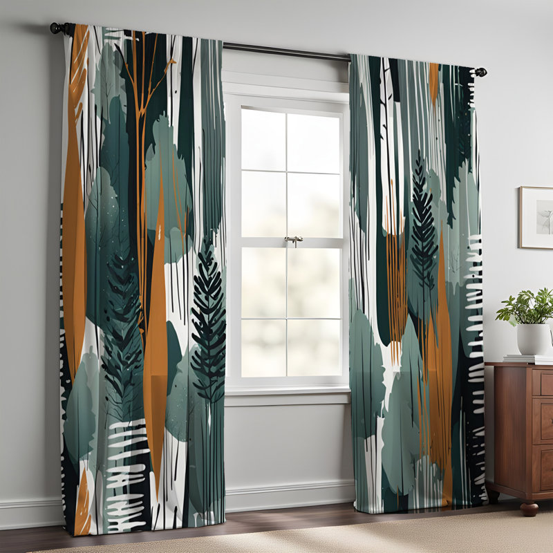 Paire de rideaux semi-transparents en polyester Eirena, L 20 po x L 61 po