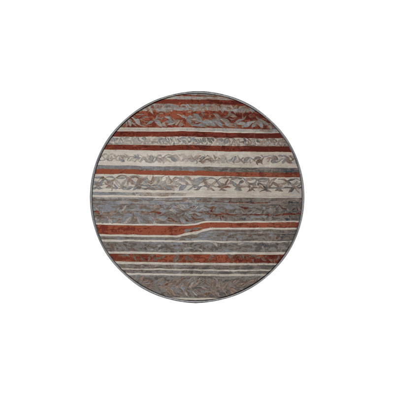 Tapis gris lavable à la machine GSIX03581, Rond 6 pi