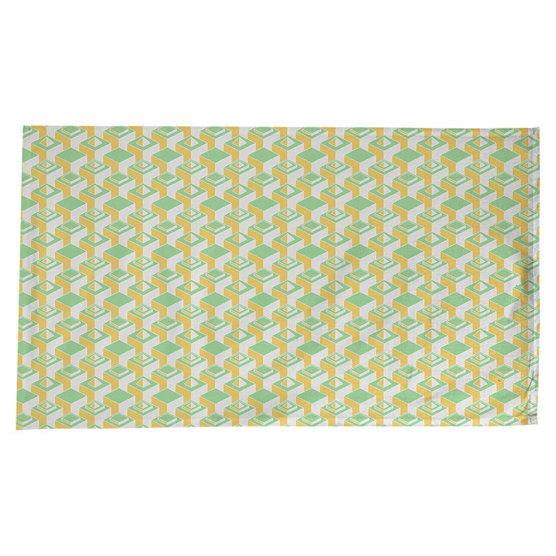 Nappe de gratte-ciels classiques, Jaune/vert