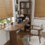 Bureau en bois massif noyer courbé-108687335-108687336