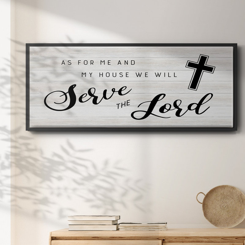 Serve the Lord - Toile encadrée, H 12 po x l 30 po