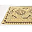 Tapis de zone en laine crème/brune 2 pi 10 po x 4 po one-of-kind à la main noué la Lorain