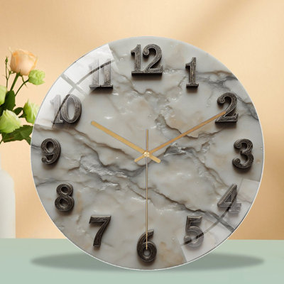 Horloge murale moderne avec grands chiffres - 12 po