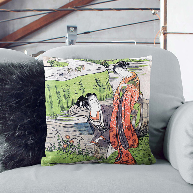 Square Throw Cushion, Black, 55cm H x 55cm W x 20cm D