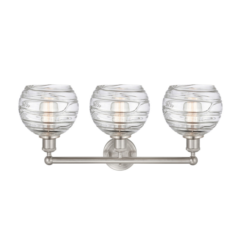 Essex 3 - Light Dimmable Vanity Light, Satin Nickel, Clear