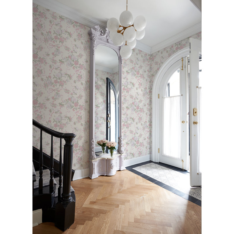 Rouleau de papier peint L 33 pi x l 20,5 po, Rose