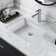 DeerValley Ursa 19" X 15" White Rectangular Vitreous China Undermount Bathroom Sink with Overflow