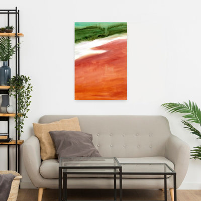 Art contemporain contemporain, paysage de plage abstrait