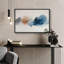«Abstract Blot in Blue and Brown», reproduction d'art sur toile encadrée très grande-52435681-52435688
