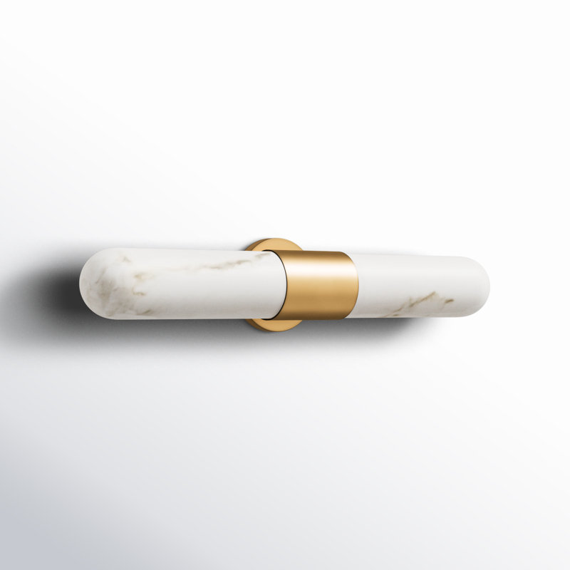 2 - Light Dimmable LED Bath Bar, Heritage Brass