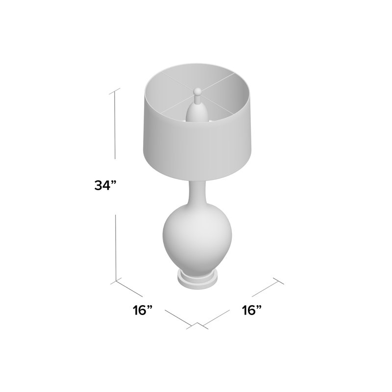 Ensemble de lampes de table grises de 34 po Furr