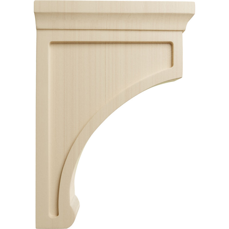 Large Rubberwood Gomez Corbel Bracket, 10" Height