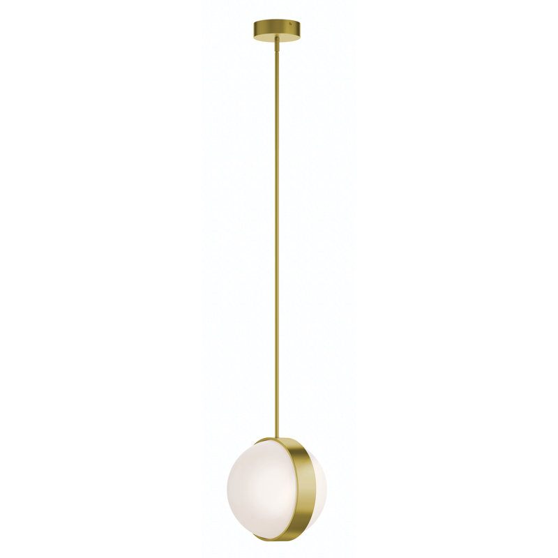 Luminaire suspendu à DEL Janelda, Laiton clair antique, 13'