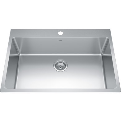 Brookmore 30.88'' L Single Bowl Stainless Steel Kitchen Sink