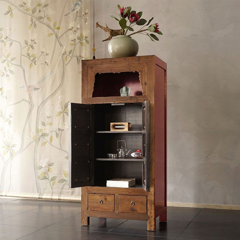 Armoire de rangement en bois massif 27,56 "