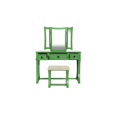 Meuble-lavabo moderne, teinte pomme, tabouret, panneau de particules, couleur pin rustique, 3 miroirs, pin,