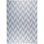 Tapis bleu / gris géométrique tressé à la machine 7 pi 9 po x 10 pi 2 po