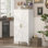 Armoire de rangement en métal avec 2 portes réglables pour garde-manger en métal