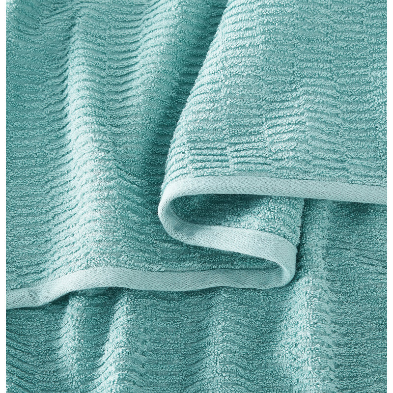  Textured Quick Dry Bath Towel Set, Teal