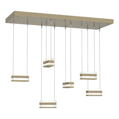 Stacks 6-Light LED Pendant - Clear Glass