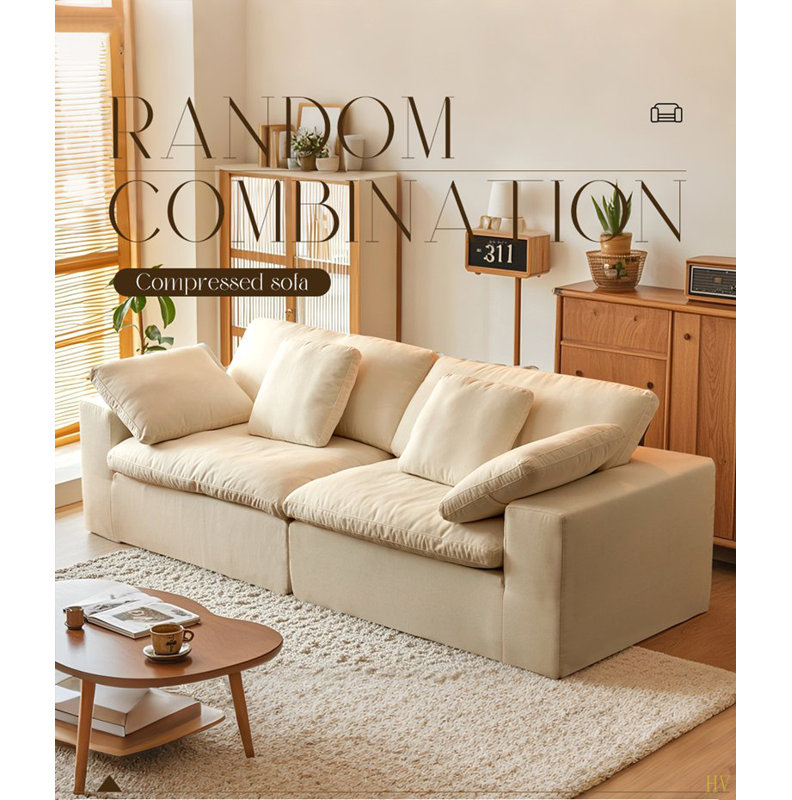 Canapé modulaire modulaire, canapé modulaire compressé, canapé en velours côtelé de style minimaliste moderne, canapé-lit pour le salon, la chambre à coucher, canapé-lit confortable et compact