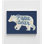 Affiche ours, très grand animal de la forêt, décor chalet rustique bleu foncé, affiche idée de décor de chambre de grand-père