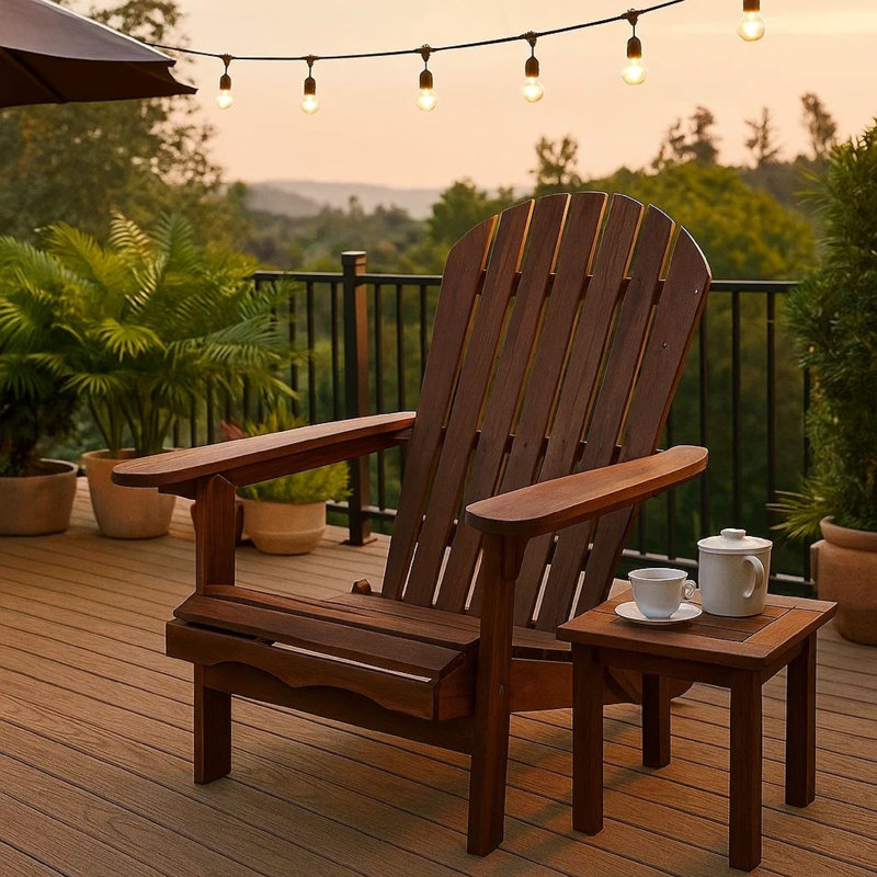 Solana Eucalyptus Outdoor Adirondack Chair