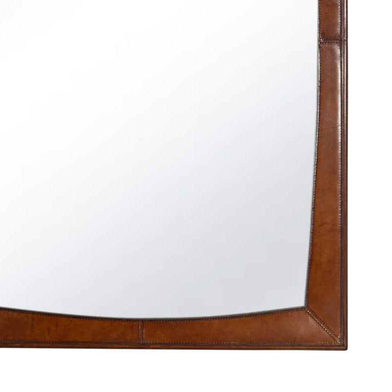 Estaban Leather Mirror Small, Tan