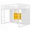Lit mezzanine en bois avec tablettes de garde-robe intégrées et armoire pour des solutions de rangement peu encombrantes-679942300-679942308