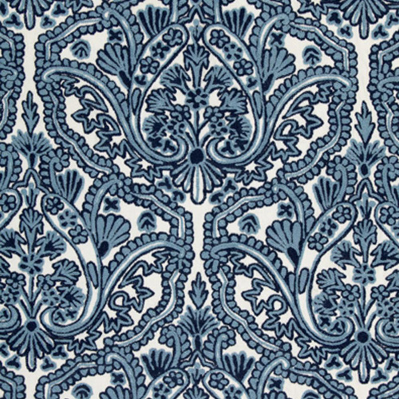 Claremont Crewel Embroidery Fabric, Blue