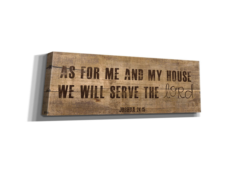  «Joshua 24,15» par Erin Clark, art mural sur toile, 60 po x 20 po