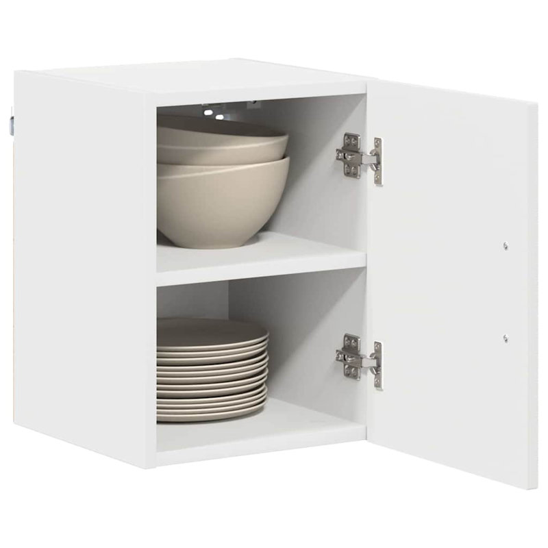 Vidaxl Kitchen Wall Cabinet 2 Pcs Artisan Oak 30 X 31 X 40 Cm, White, 40cm H x 30cm W x 31cm D