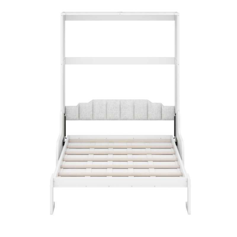 Grand lit escamotable avec coussin, Blanc
