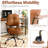  Home Office Chair Leathaire Upholstered Task Chair With Cushioned Back & Armrests Brown
